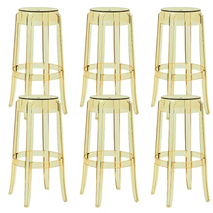 Modern Transparent Acrylic Stylish Elegant Square Bar Stool Image - 68
