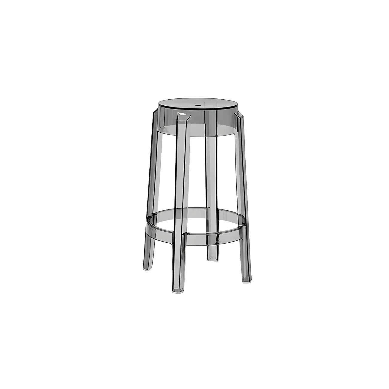 Modern Transparent Acrylic Stylish Elegant Square Bar Stool Image - 70 | homeyfad