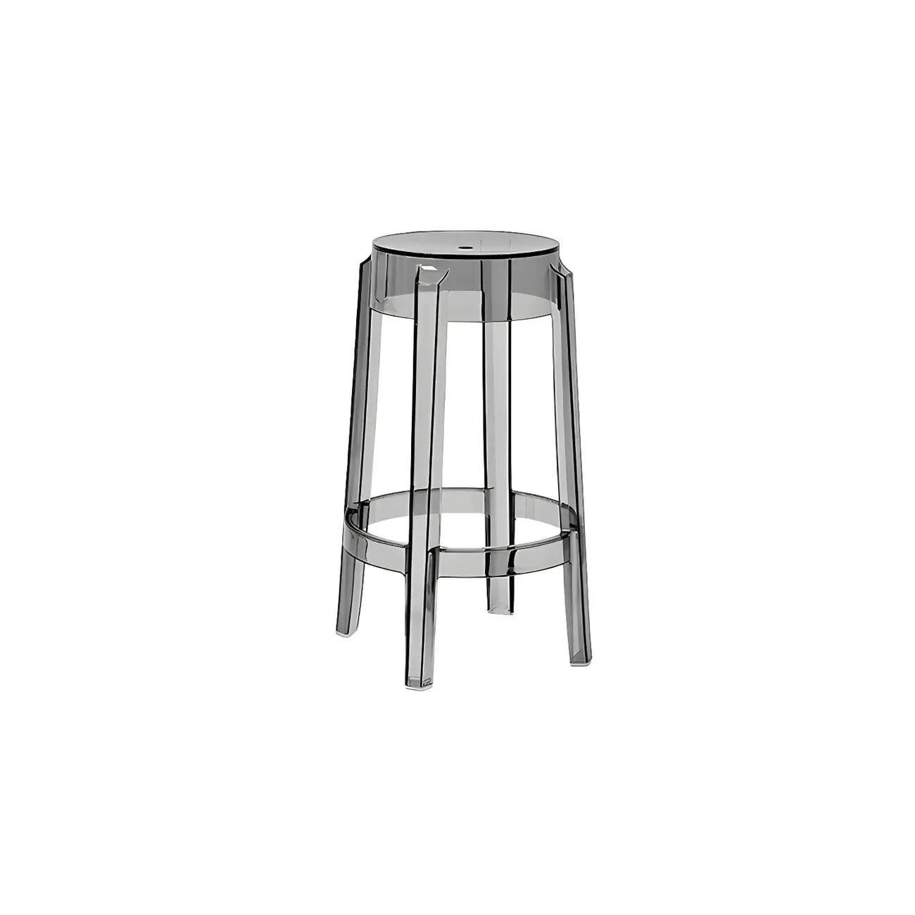 Modern Transparent Acrylic Stylish Elegant Square Bar Stool Image - 70