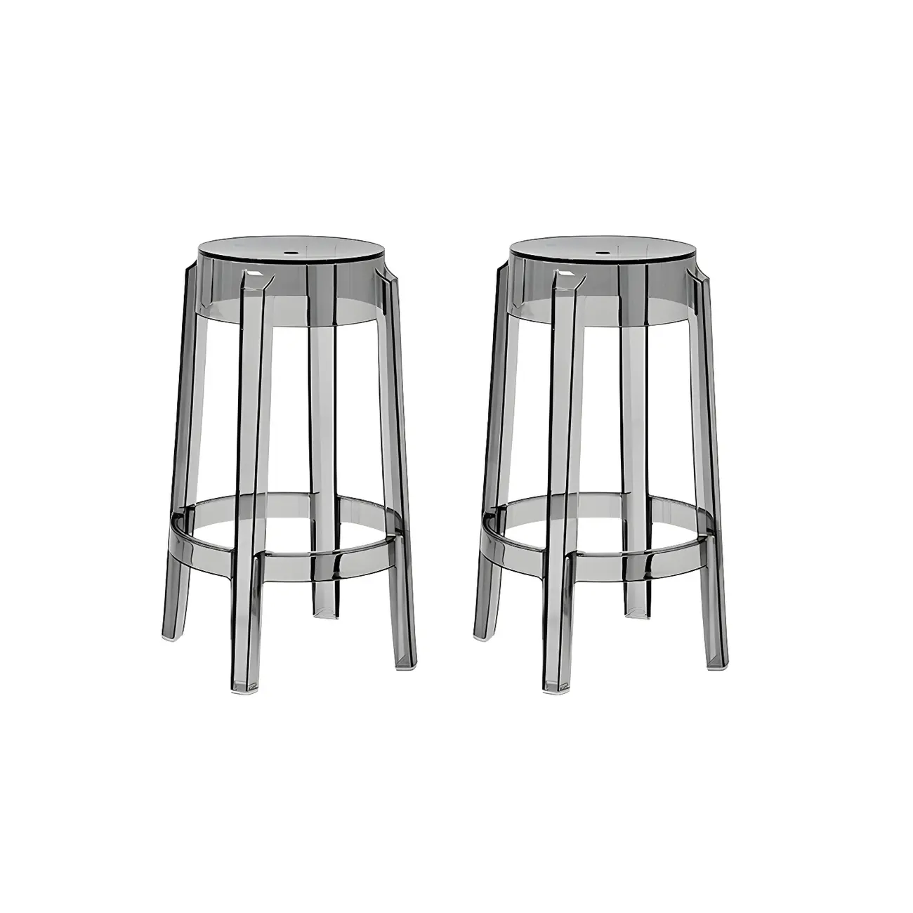 Modern Transparent Acrylic Stylish Elegant Square Bar Stool Image - 71 | homeyfad