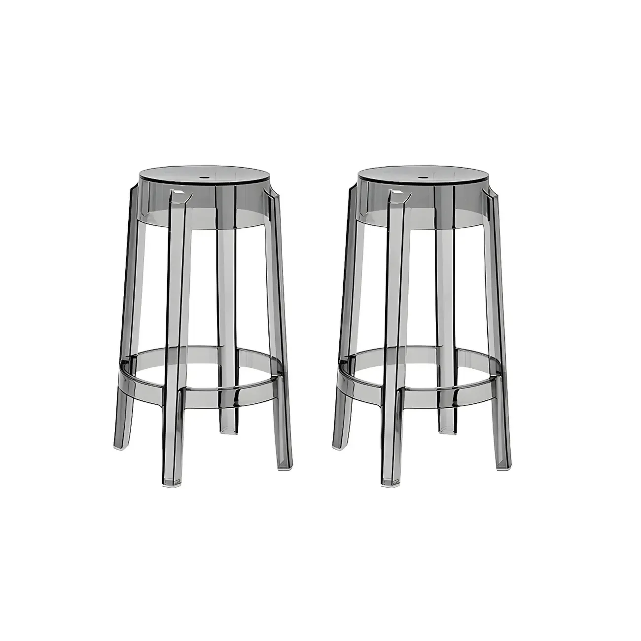 Modern Transparent Acrylic Stylish Elegant Square Bar Stool Image - 71