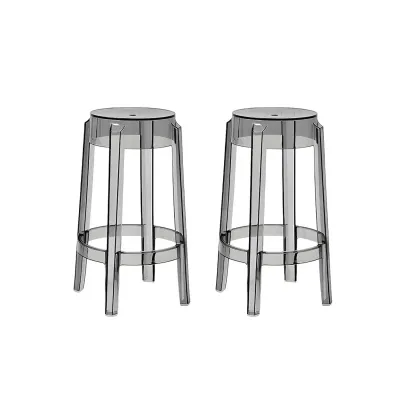 Modern Transparent Acrylic Stylish Elegant Square Bar Stool Image - 71