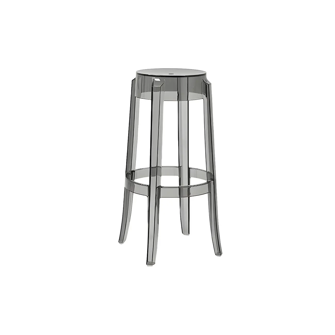 Modern Transparent Acrylic Stylish Elegant Square Bar Stool Image - 75 | homeyfad