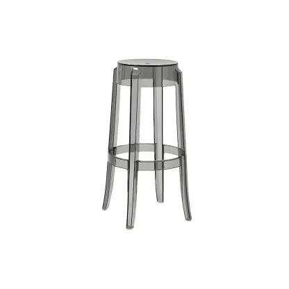 Modern Transparent Acrylic Stylish Elegant Square Bar Stool Image - 75