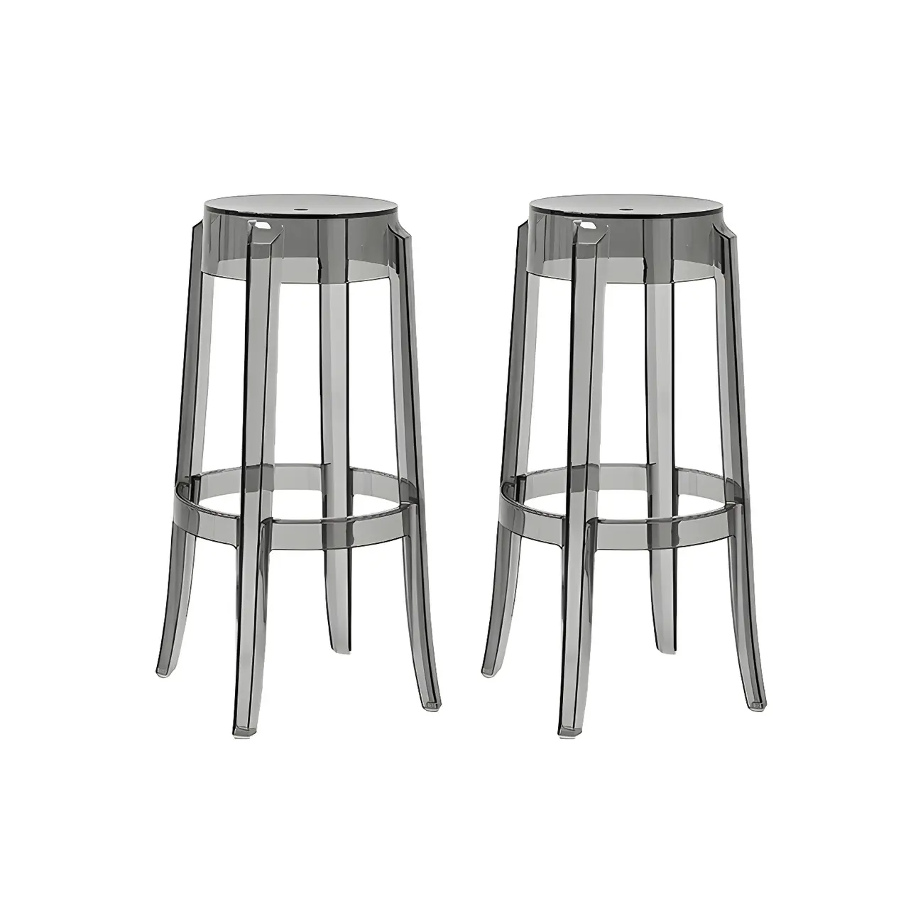 Modern Transparent Acrylic Stylish Elegant Square Bar Stool Image - 76 | homeyfad