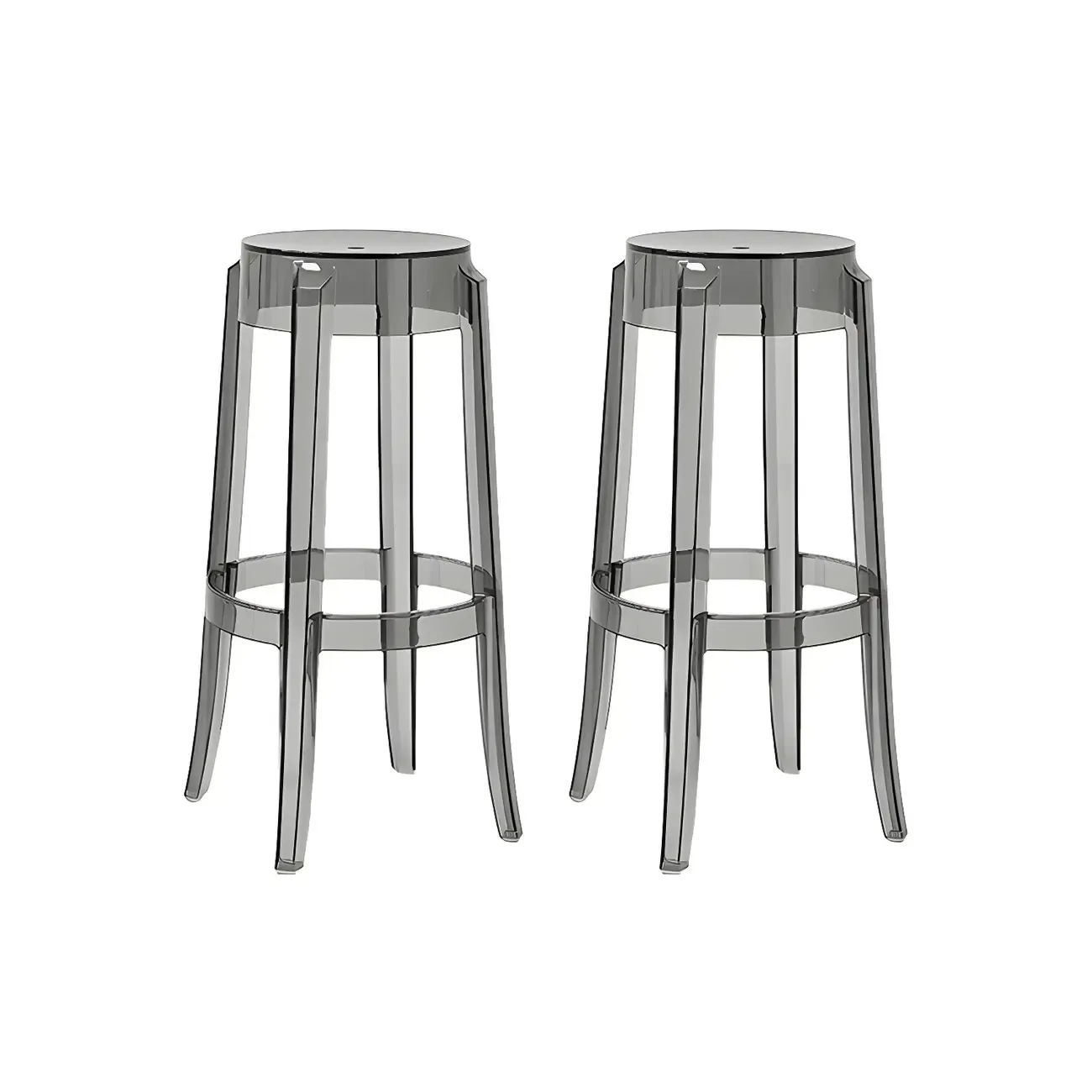 Modern Transparent Acrylic Stylish Elegant Square Bar Stool Image - 76