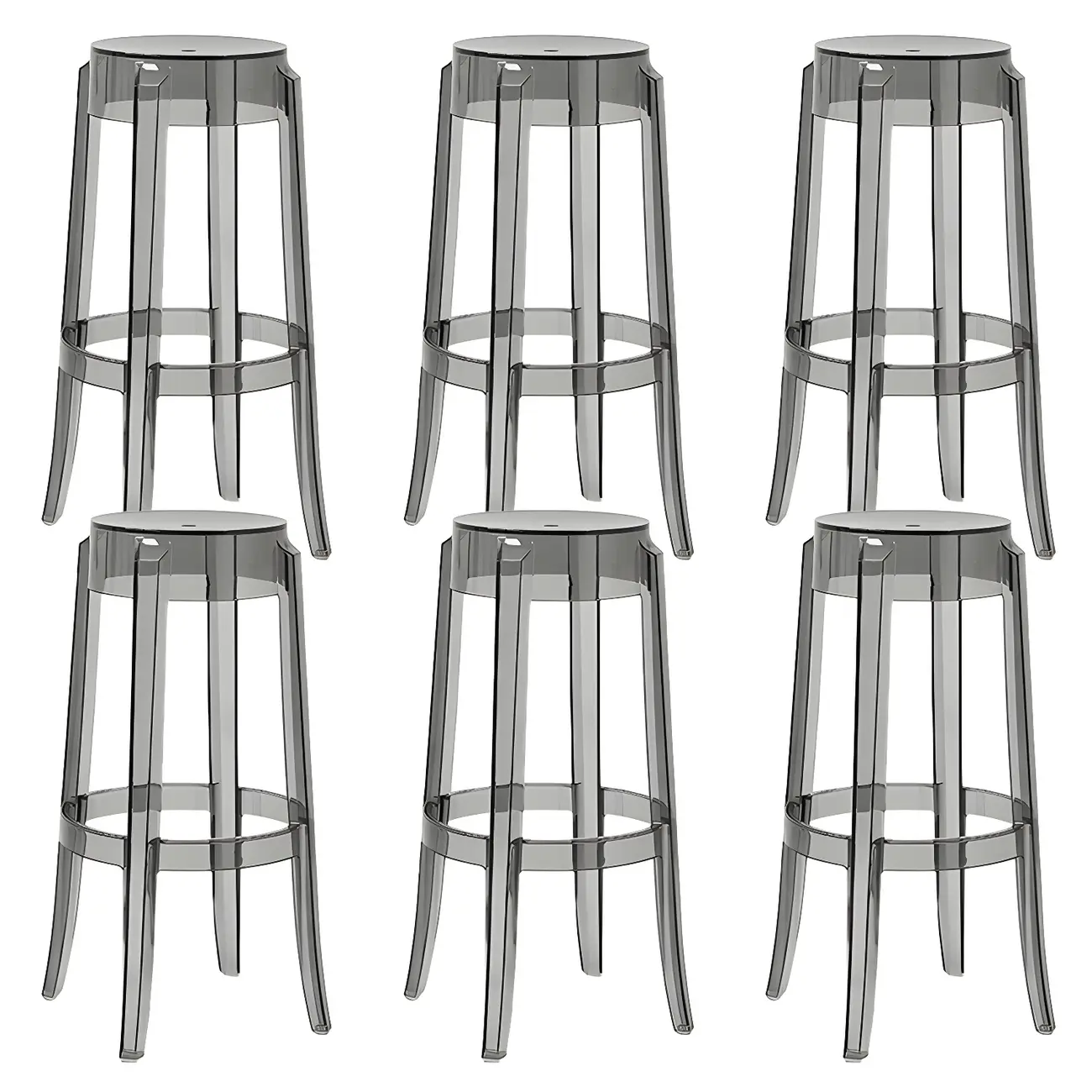 Modern Transparent Acrylic Stylish Elegant Square Bar Stool Image - 78 | homeyfad