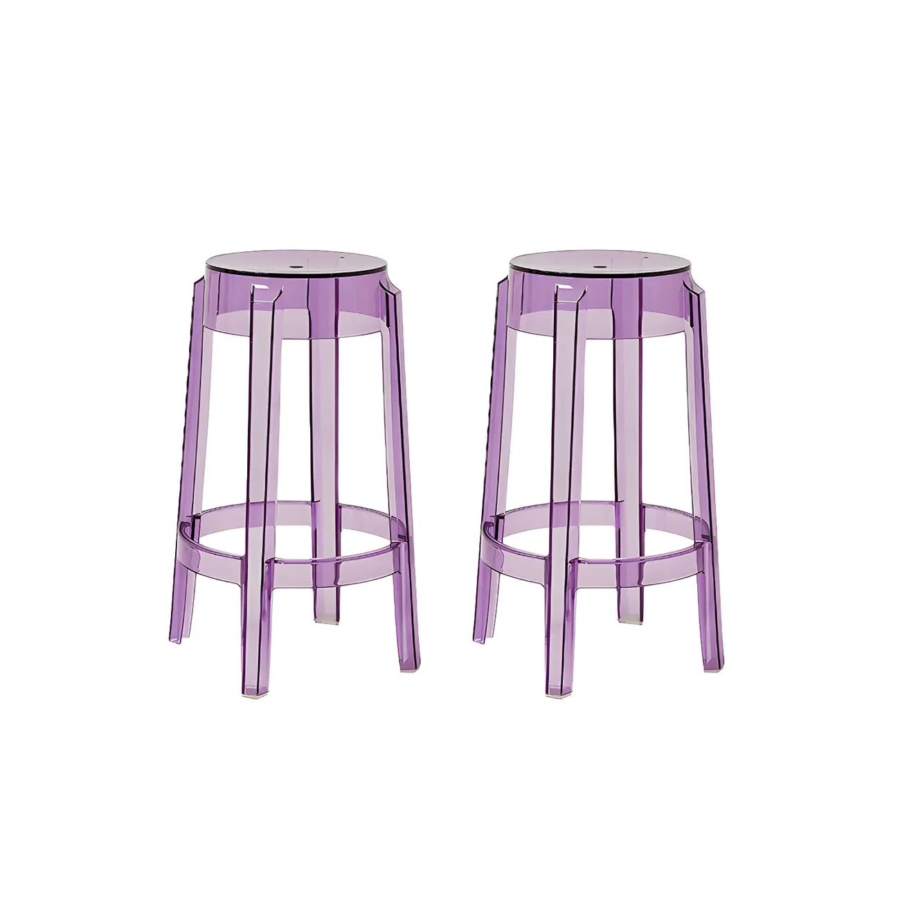 Modern Transparent Acrylic Stylish Elegant Square Bar Stool Image - 81 | homeyfad