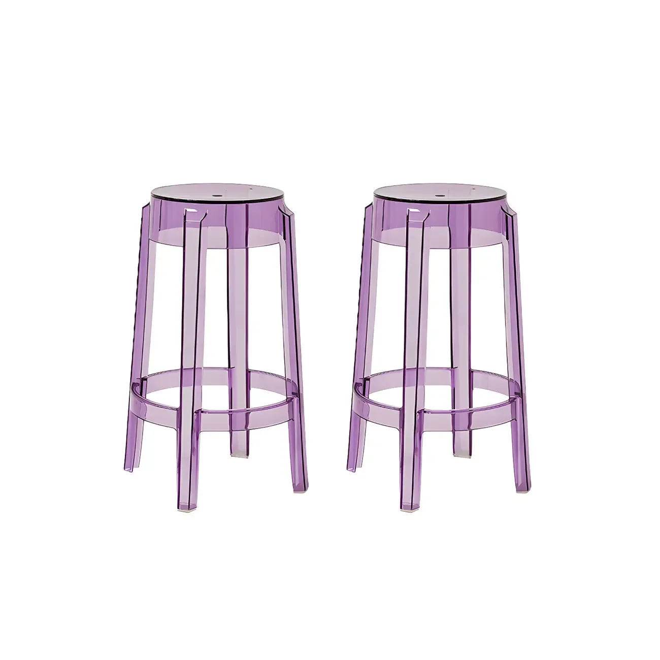 Modern Transparent Acrylic Stylish Elegant Square Bar Stool Image - 81