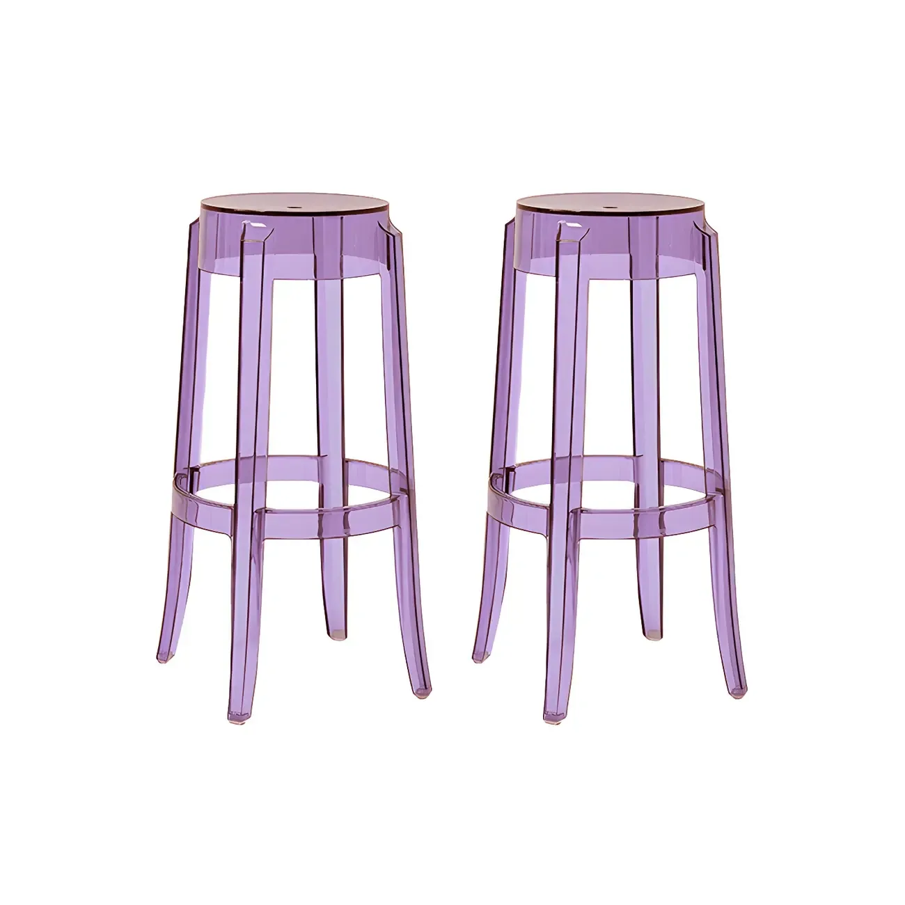 Modern Transparent Acrylic Stylish Elegant Square Bar Stool Image - 86
