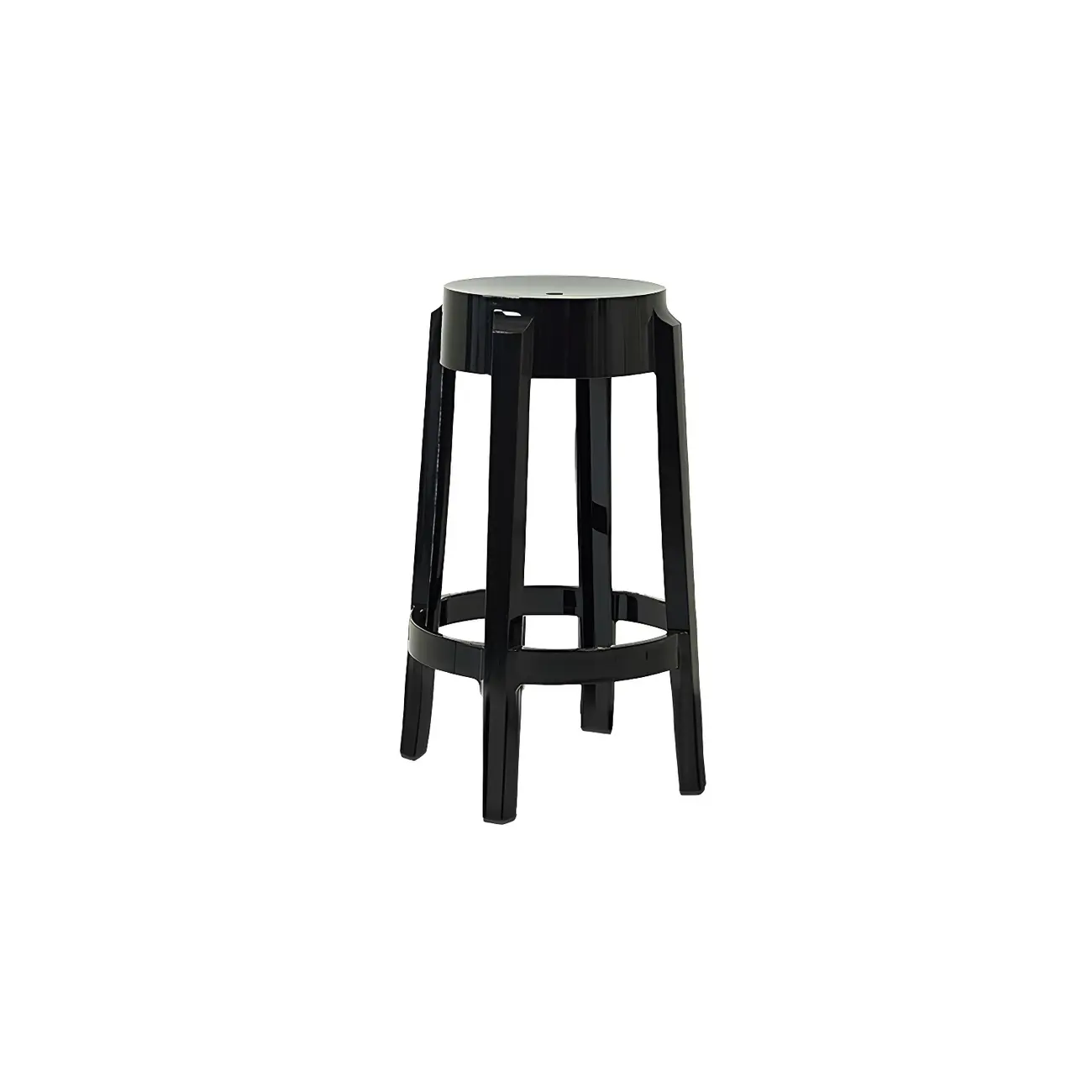 Modern Transparent Acrylic Stylish Elegant Square Bar Stool Image - 90 | homeyfad