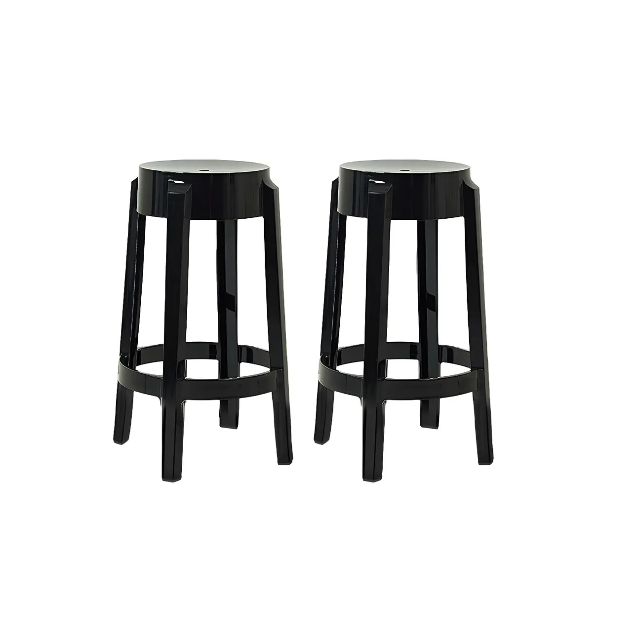Modern Transparent Acrylic Stylish Elegant Square Bar Stool Image - 91 | homeyfad