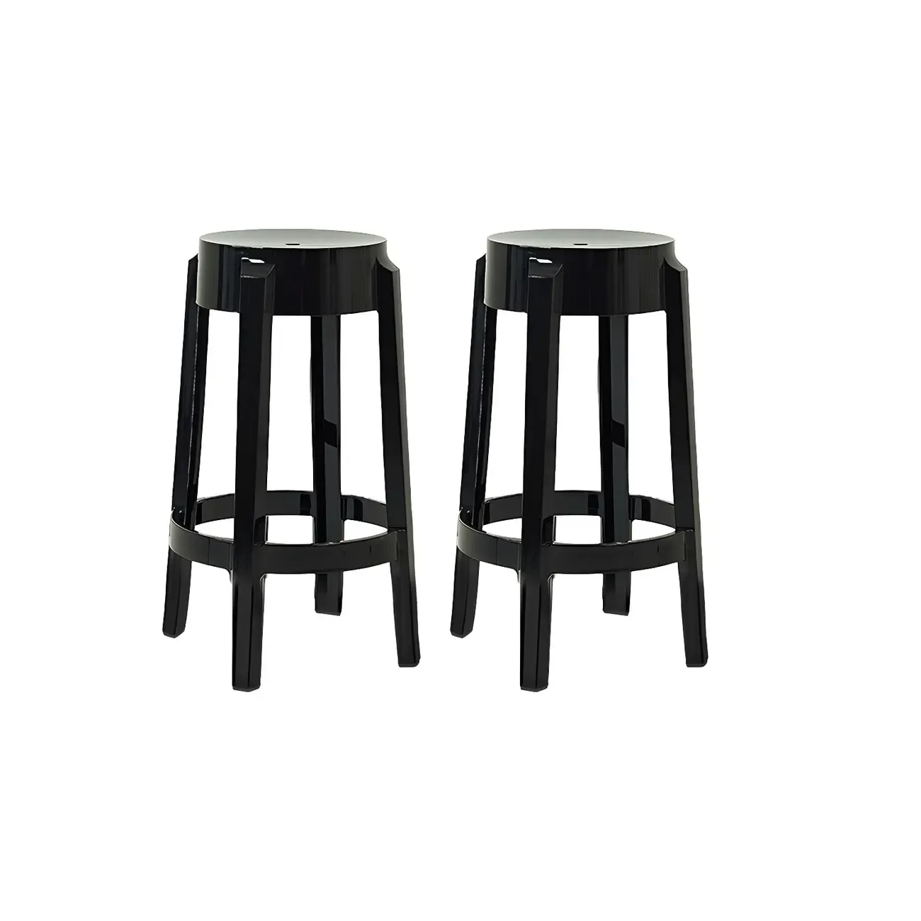 Modern Transparent Acrylic Stylish Elegant Square Bar Stool Image - 91