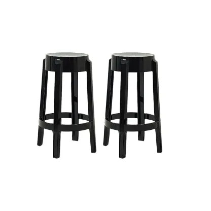Modern Transparent Acrylic Stylish Elegant Square Bar Stool Image - 91