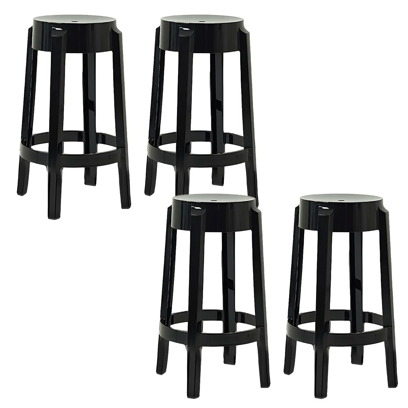 Modern Transparent Acrylic Stylish Elegant Square Bar Stool Image - 92 | homeyfad
