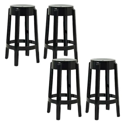 Modern Transparent Acrylic Stylish Elegant Square Bar Stool Image - 92