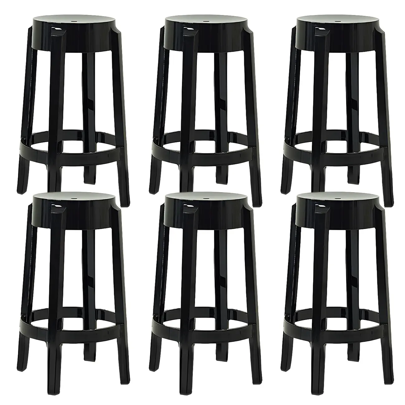 Modern Transparent Acrylic Stylish Elegant Square Bar Stool Image - 93 | homeyfad