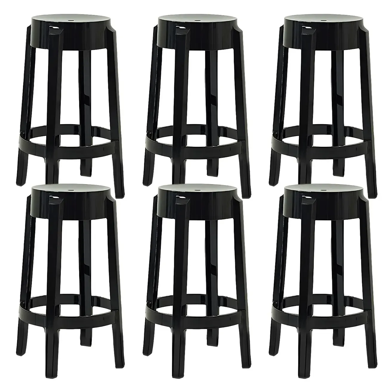 Modern Transparent Acrylic Stylish Elegant Square Bar Stool Image - 93