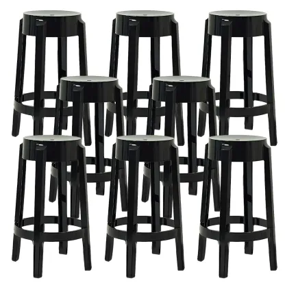 Modern Transparent Acrylic Stylish Elegant Square Bar Stool Image - 94