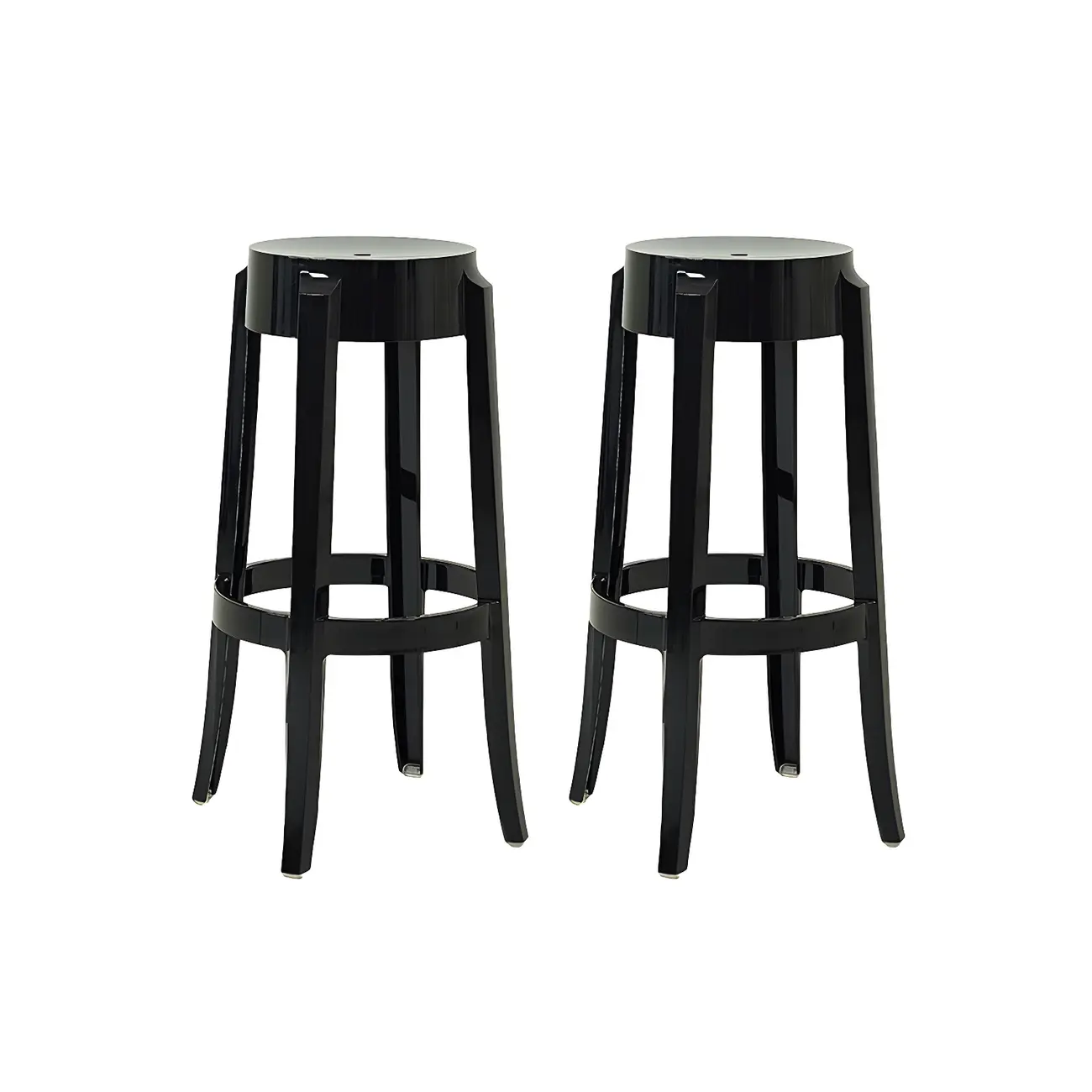 Modern Transparent Acrylic Stylish Elegant Square Bar Stool Image - 96 | homeyfad