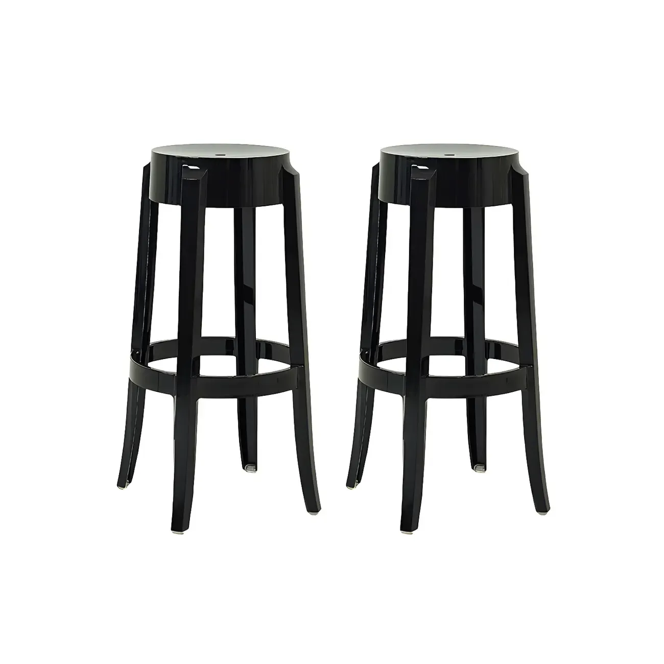 Modern Transparent Acrylic Stylish Elegant Square Bar Stool Image - 96