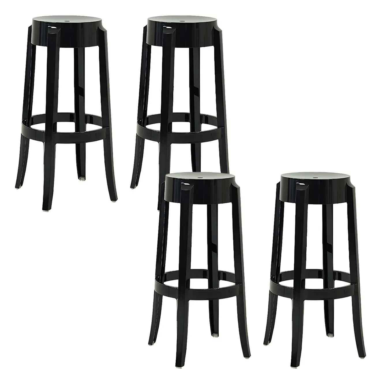 Modern Transparent Acrylic Stylish Elegant Square Bar Stool Image - 97 | homeyfad