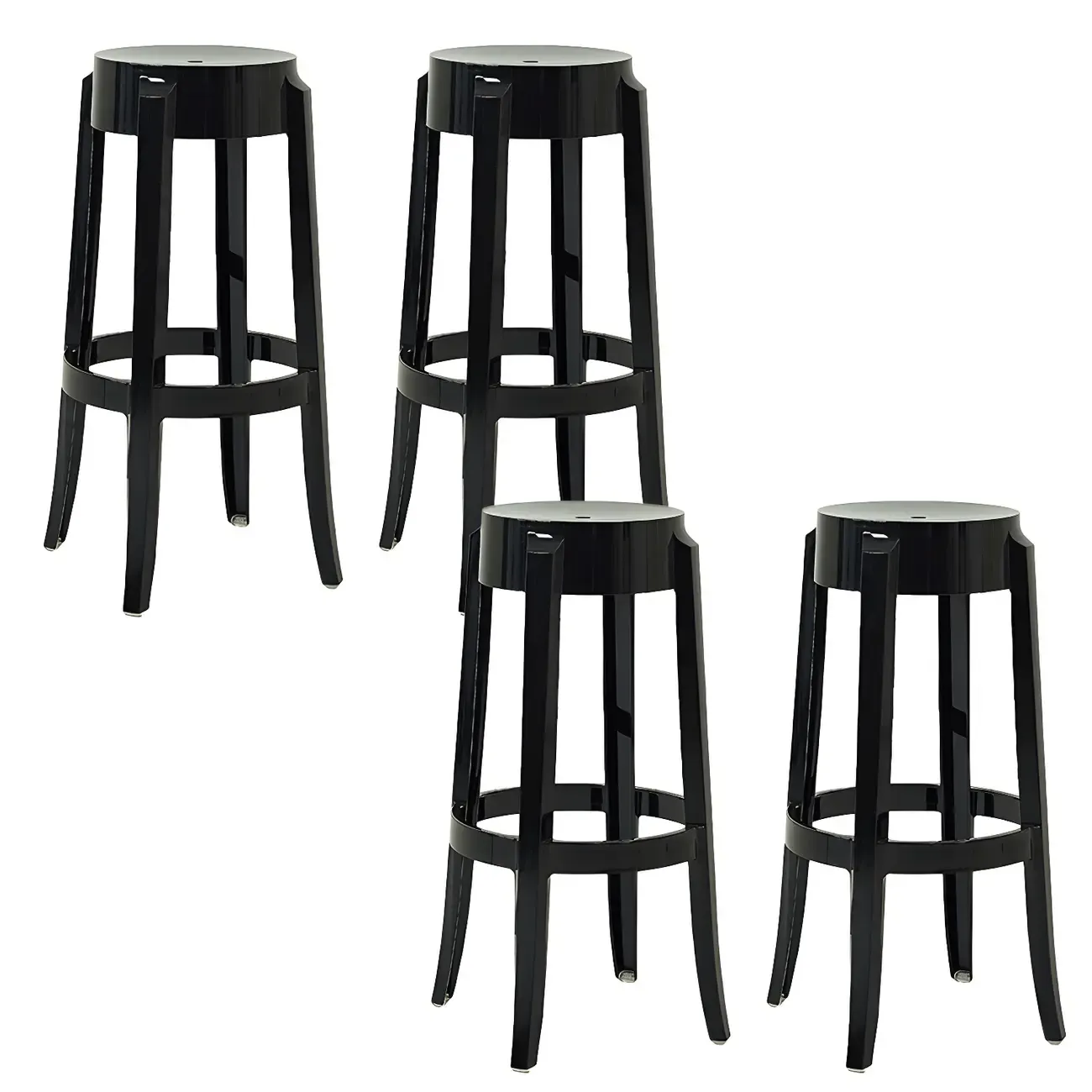 Modern Transparent Acrylic Stylish Elegant Square Bar Stool Image - 97