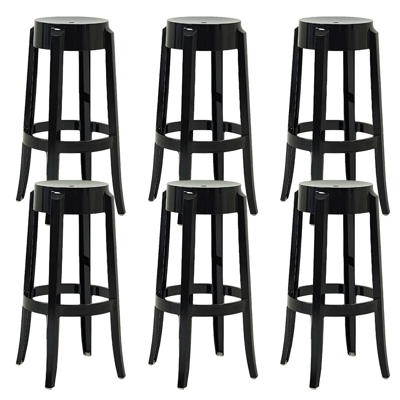 Modern Transparent Acrylic Stylish Elegant Square Bar Stool Image - 98 | homeyfad