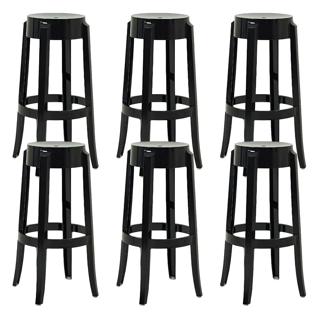 Modern Transparent Acrylic Stylish Elegant Square Bar Stool Image - 98