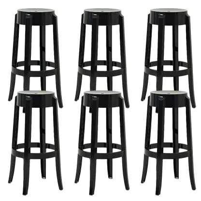 Modern Transparent Acrylic Stylish Elegant Square Bar Stool Image - 98