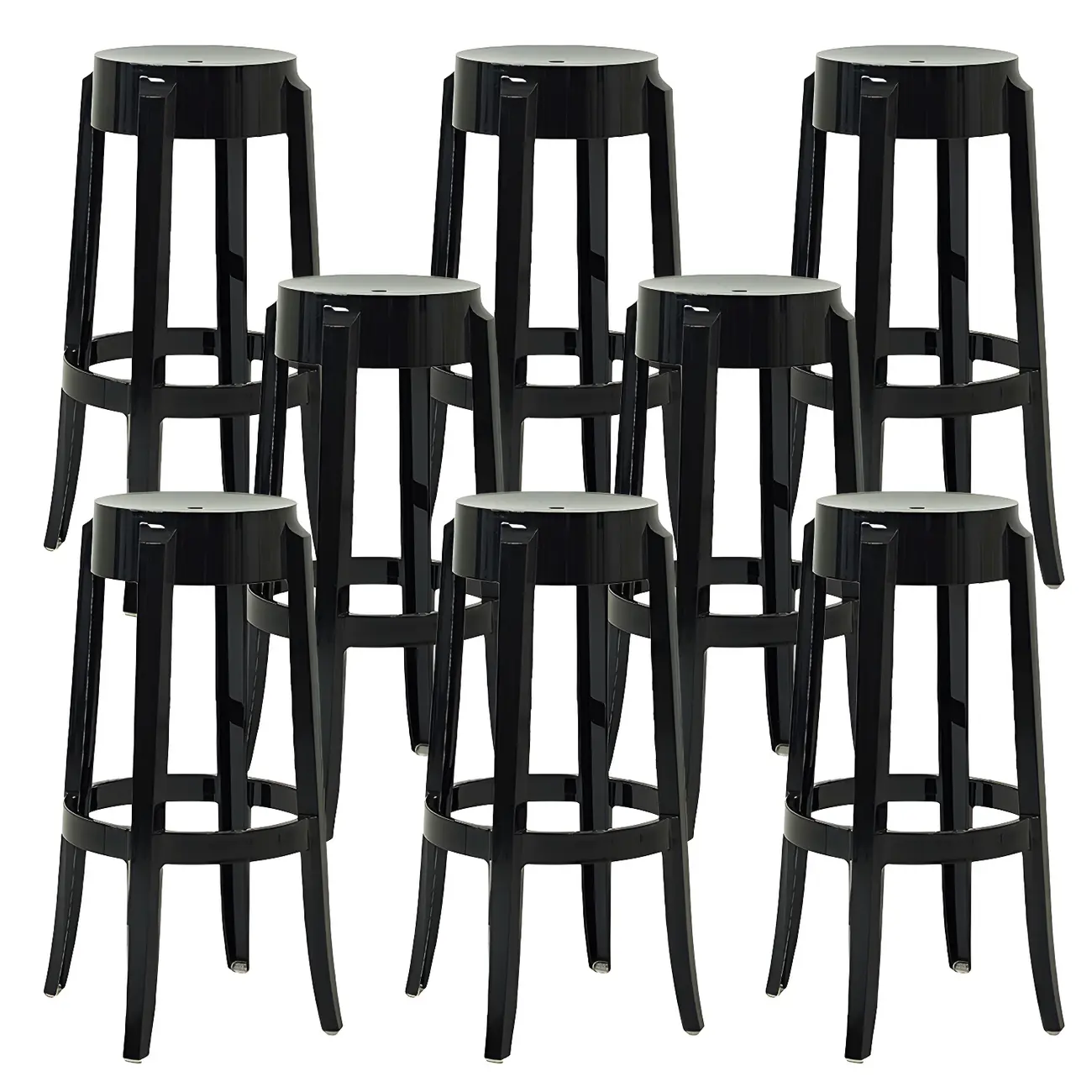 Modern Transparent Acrylic Stylish Elegant Square Bar Stool Image - 99 | homeyfad