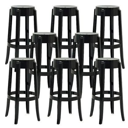 Modern Transparent Acrylic Stylish Elegant Square Bar Stool Image - 99