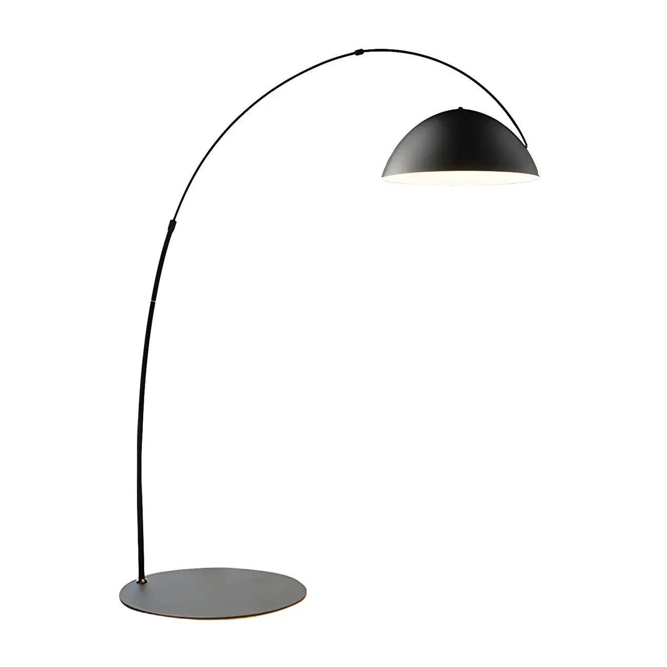 Black Dome Iron Arched Floor Lamp with Foot Switch Image - 6