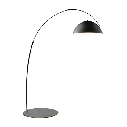 Black Dome Iron Arched Floor Lamp with Foot Switch Image - 6