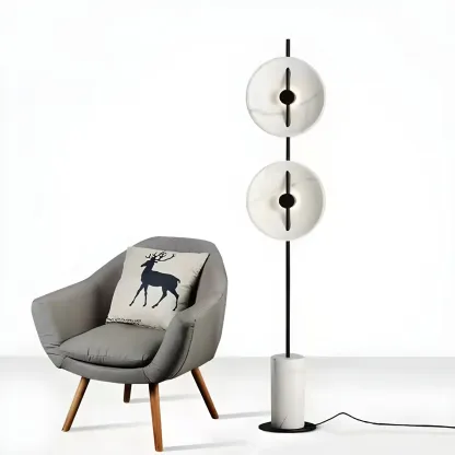 2-Light Tall LED Floor Lamp with Warm Light for Living Areas Image - 7