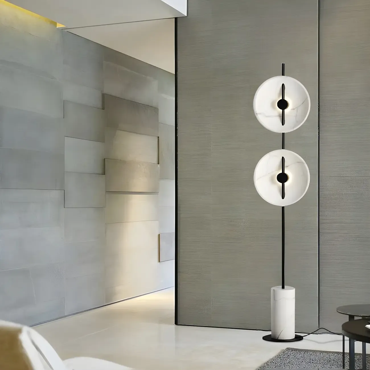 2-Light Tall LED Floor Lamp with Warm Light for Living Areas Image - 8