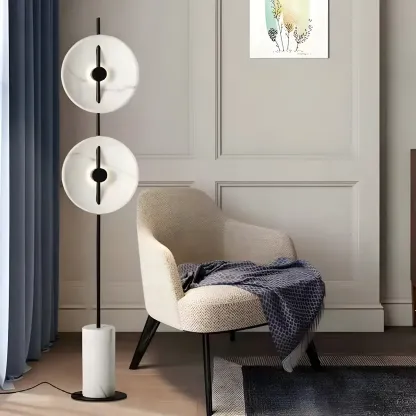 2-Light Tall LED Floor Lamp with Warm Light for Living Areas Image - 10