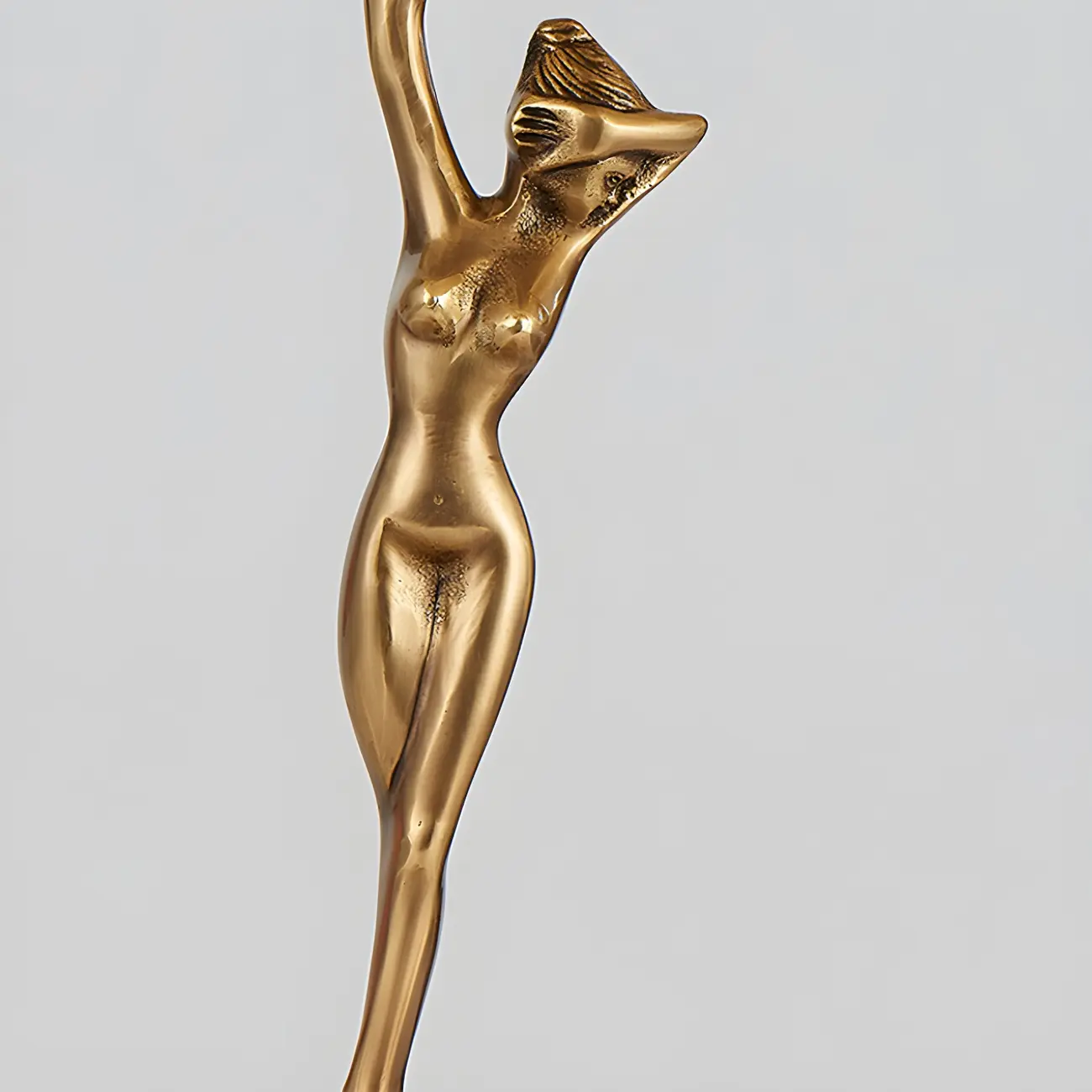 Artistic Figural Sculpture Brass Metal Dome Table Lamp Image - 7 | homeyfad