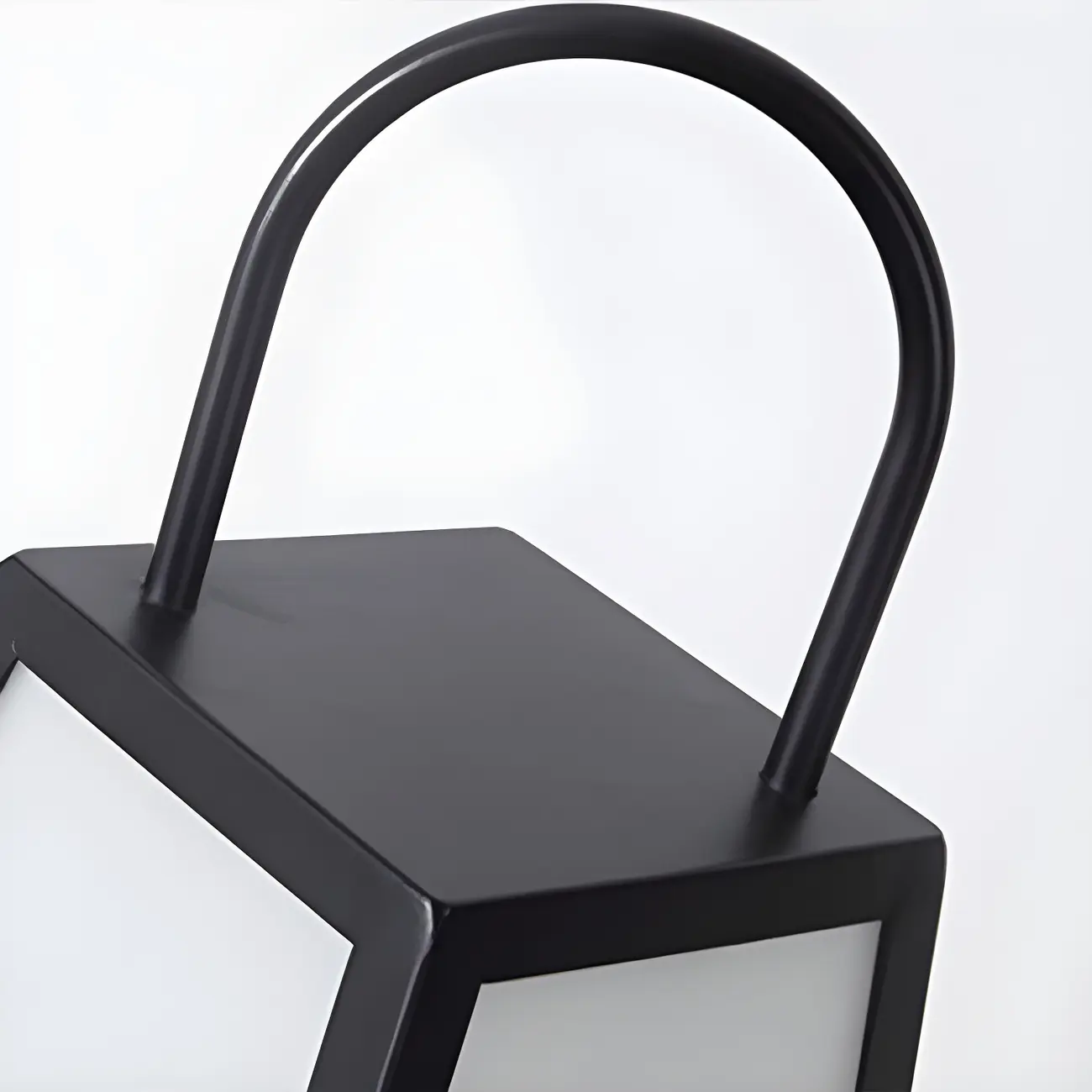 Black Metal Conical Post Cap Light with Handle Image - 9 | homeyfad