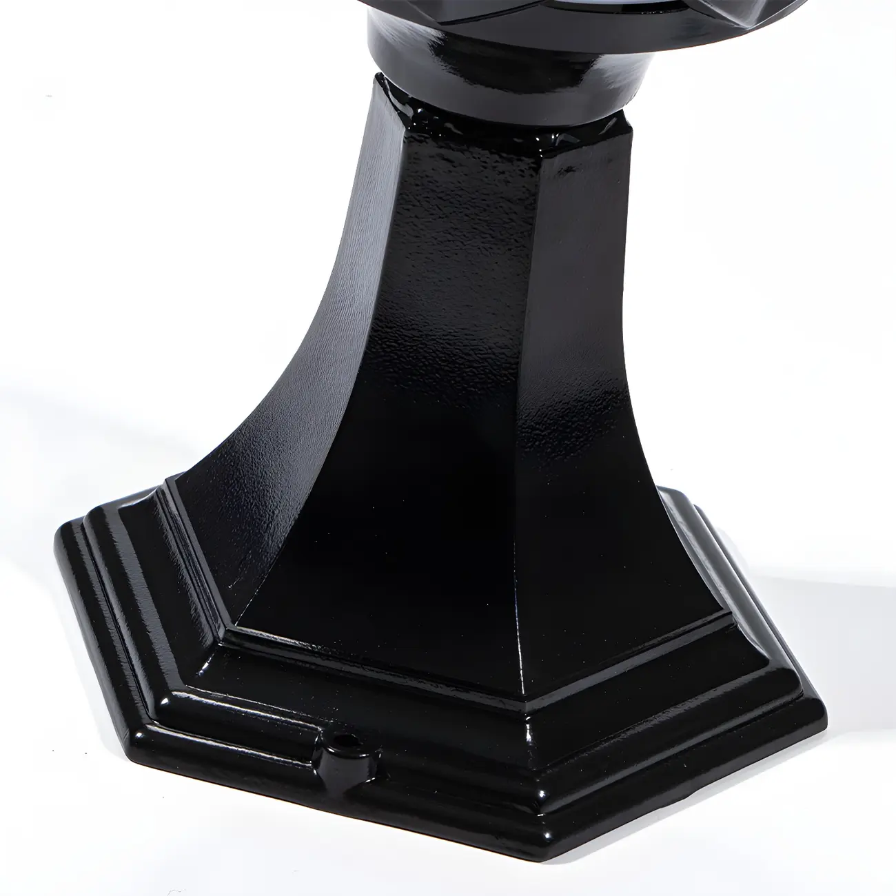 Retro Metal Black Glass Outdoor Post Lights Image - 9 | homeyfad