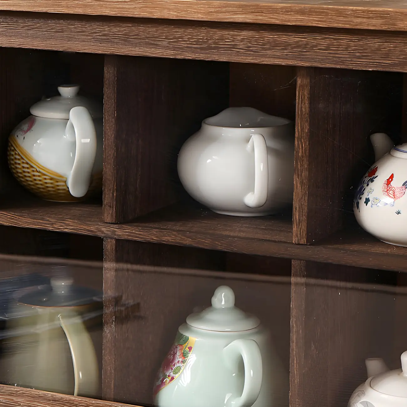 Classic Wooden Wall-Mounted Display Cabinet for Collectibles Image - 11 | homeyfad