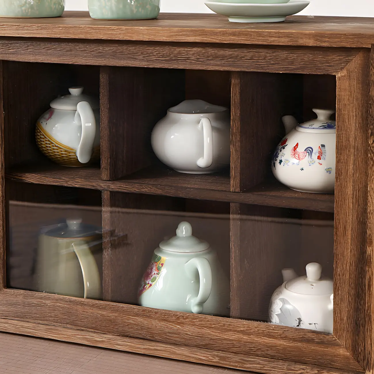 Classic Wooden Wall-Mounted Display Cabinet for Collectibles Image - 12 | homeyfad