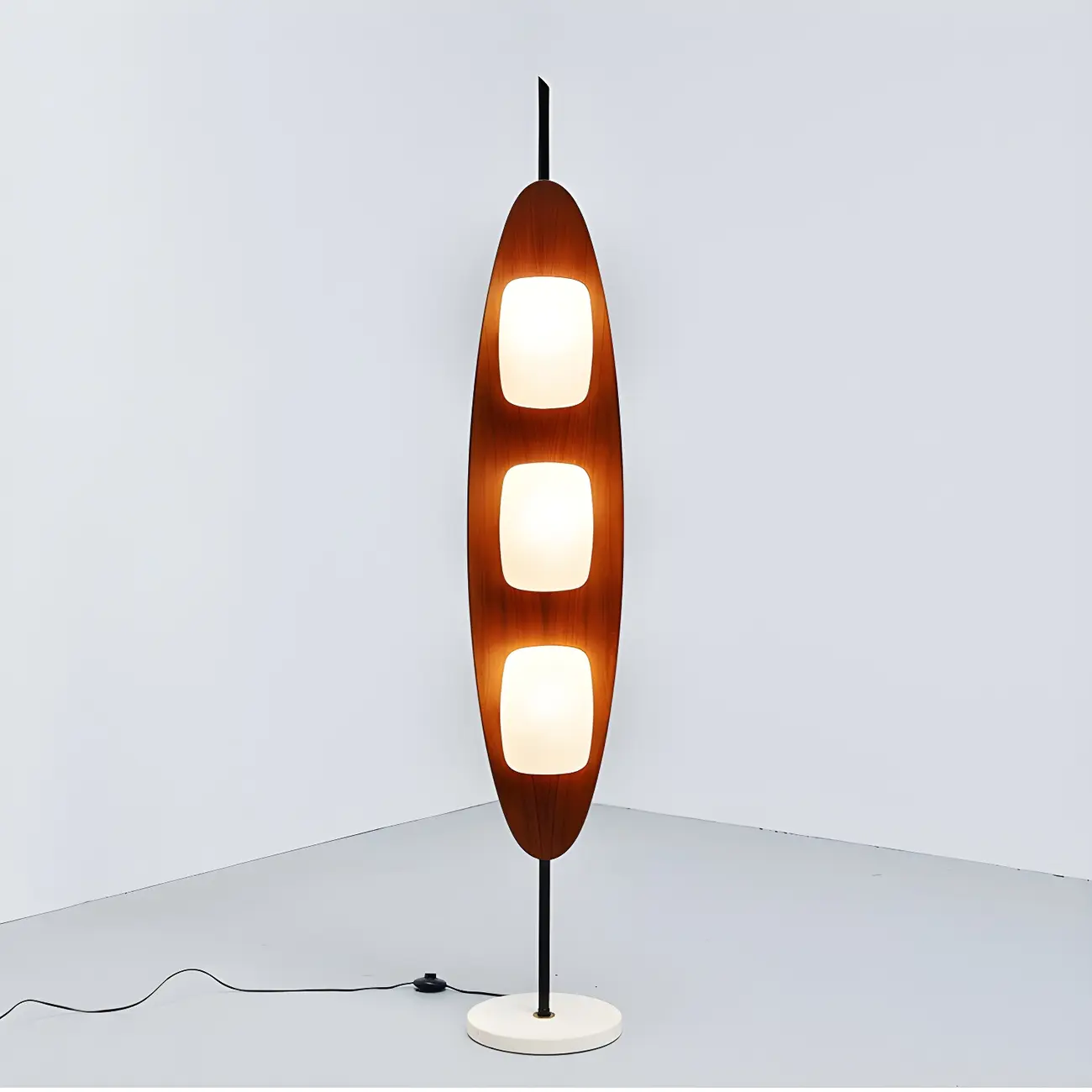 63" Mid-Century Modern 3-Light Integrated LED Floor Lamp  Image - 12 | homeyfad