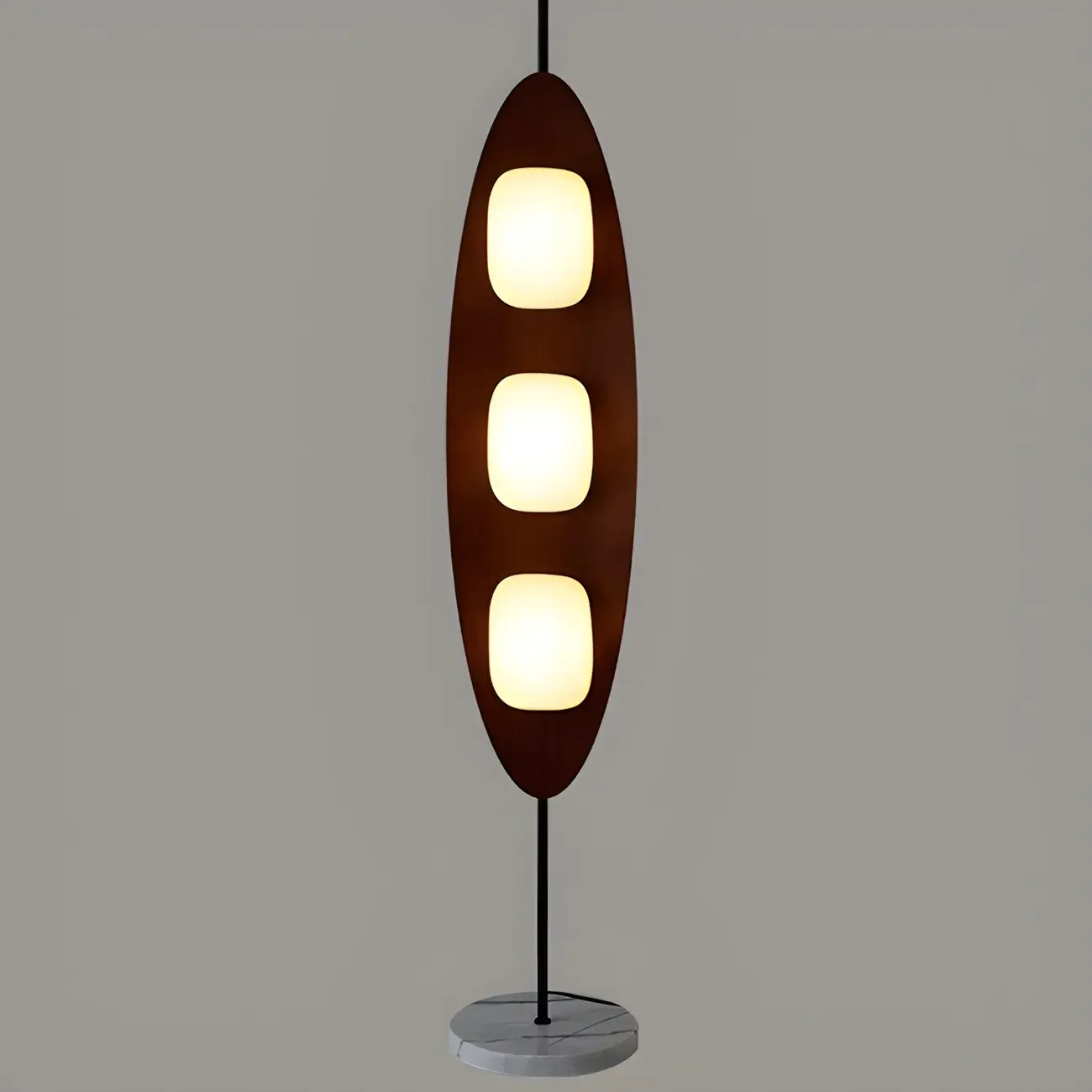 63" Mid-Century Modern 3-Light Integrated LED Floor Lamp  Image - 9