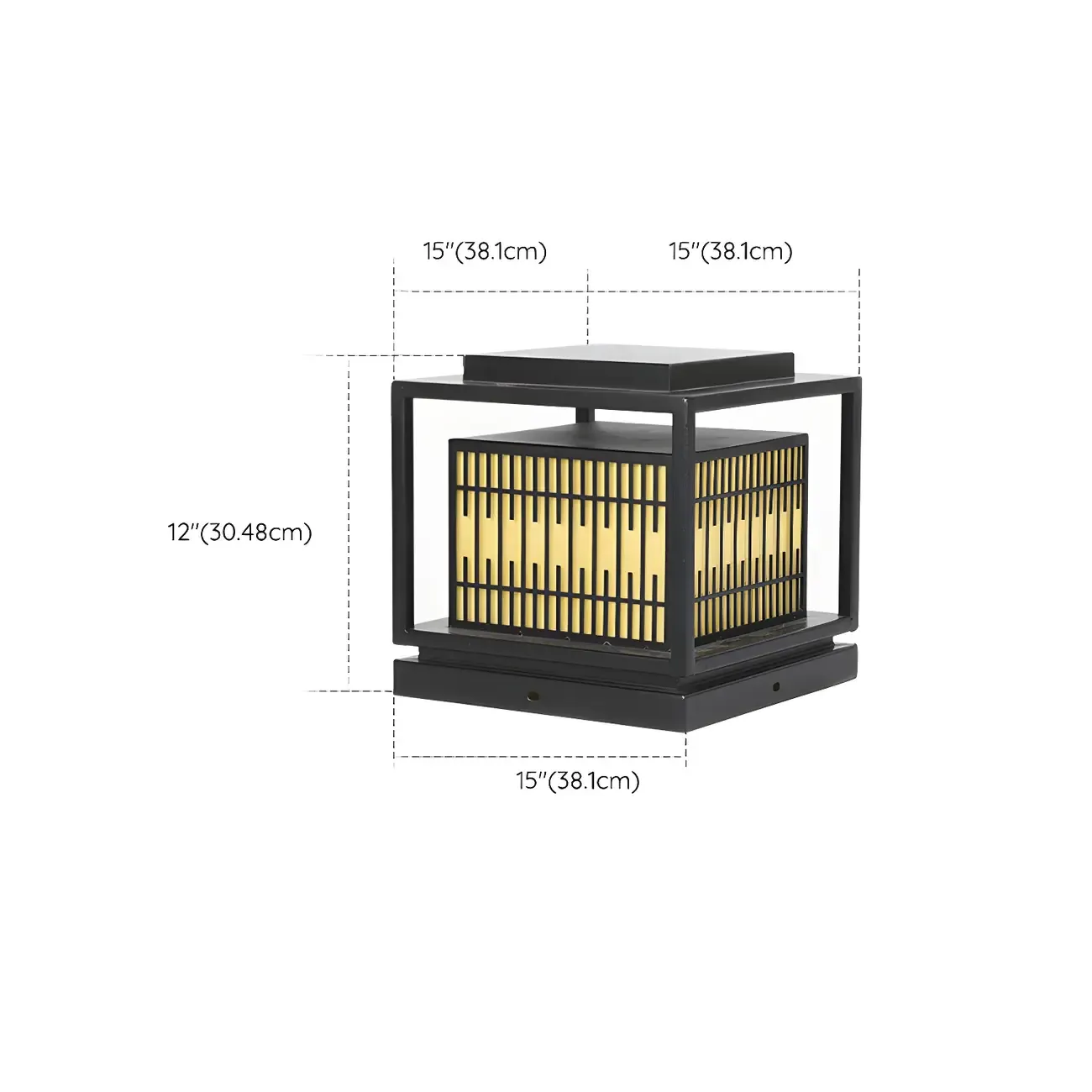 Solar Yellow Shade Warm Light Post Cap Light Image - 16