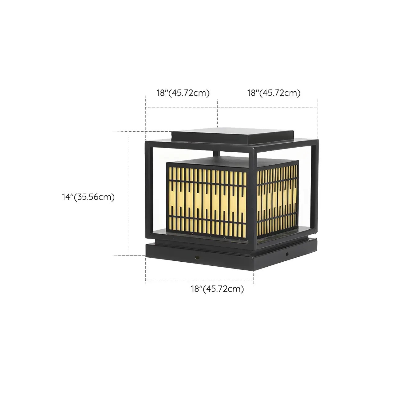 Solar Yellow Shade Warm Light Post Cap Light Image - 17