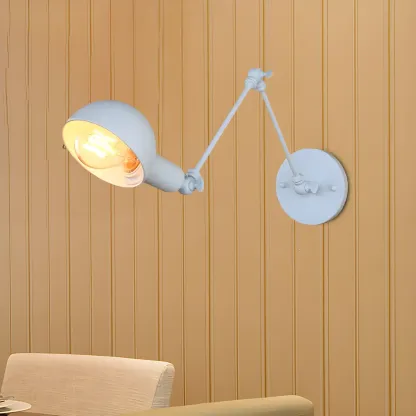 Modern Swing Arm Metal Wall Light for Study Room Image - 15