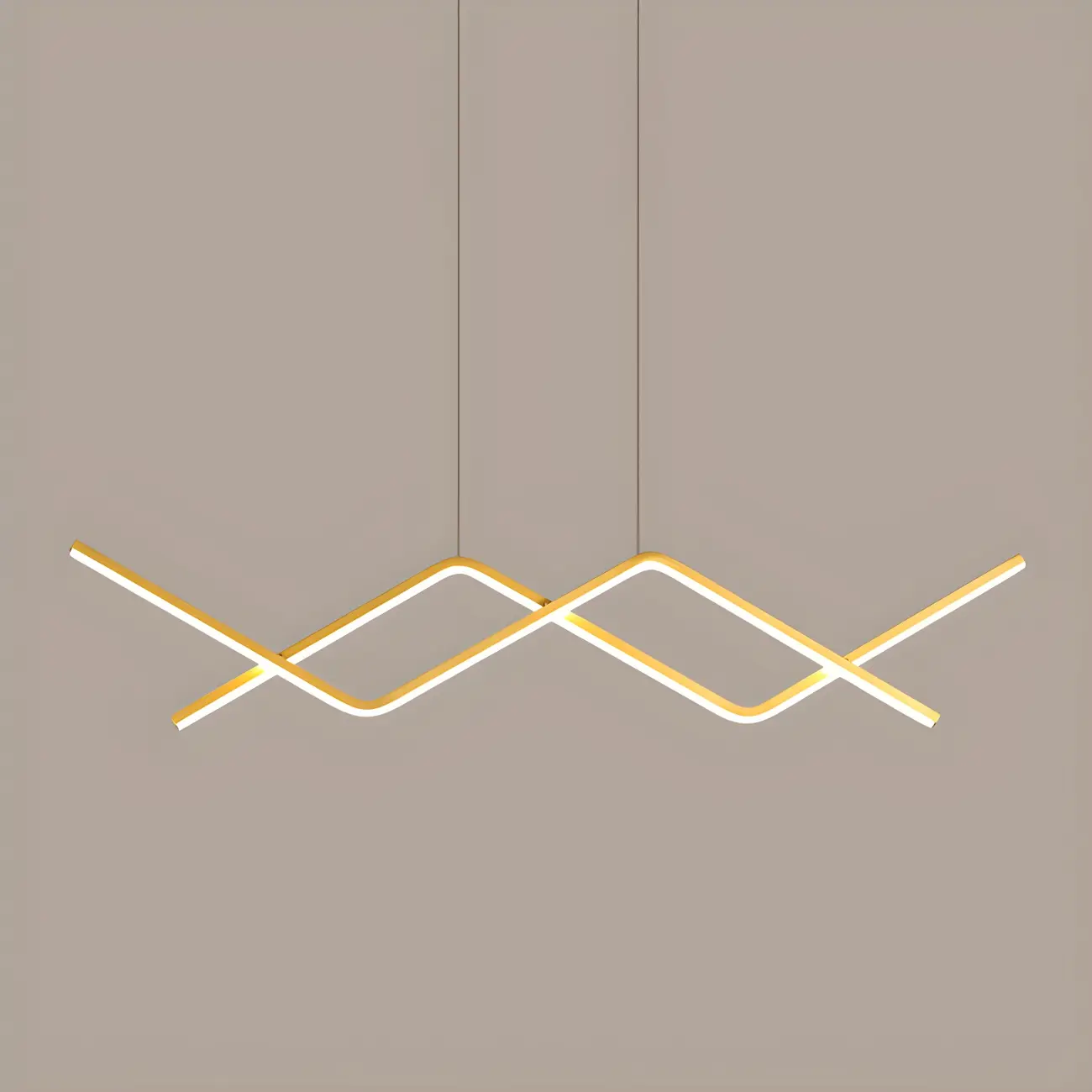Simple Modern Black/Gold Linear Island Pendant Light Image - 6 | homeyfad
