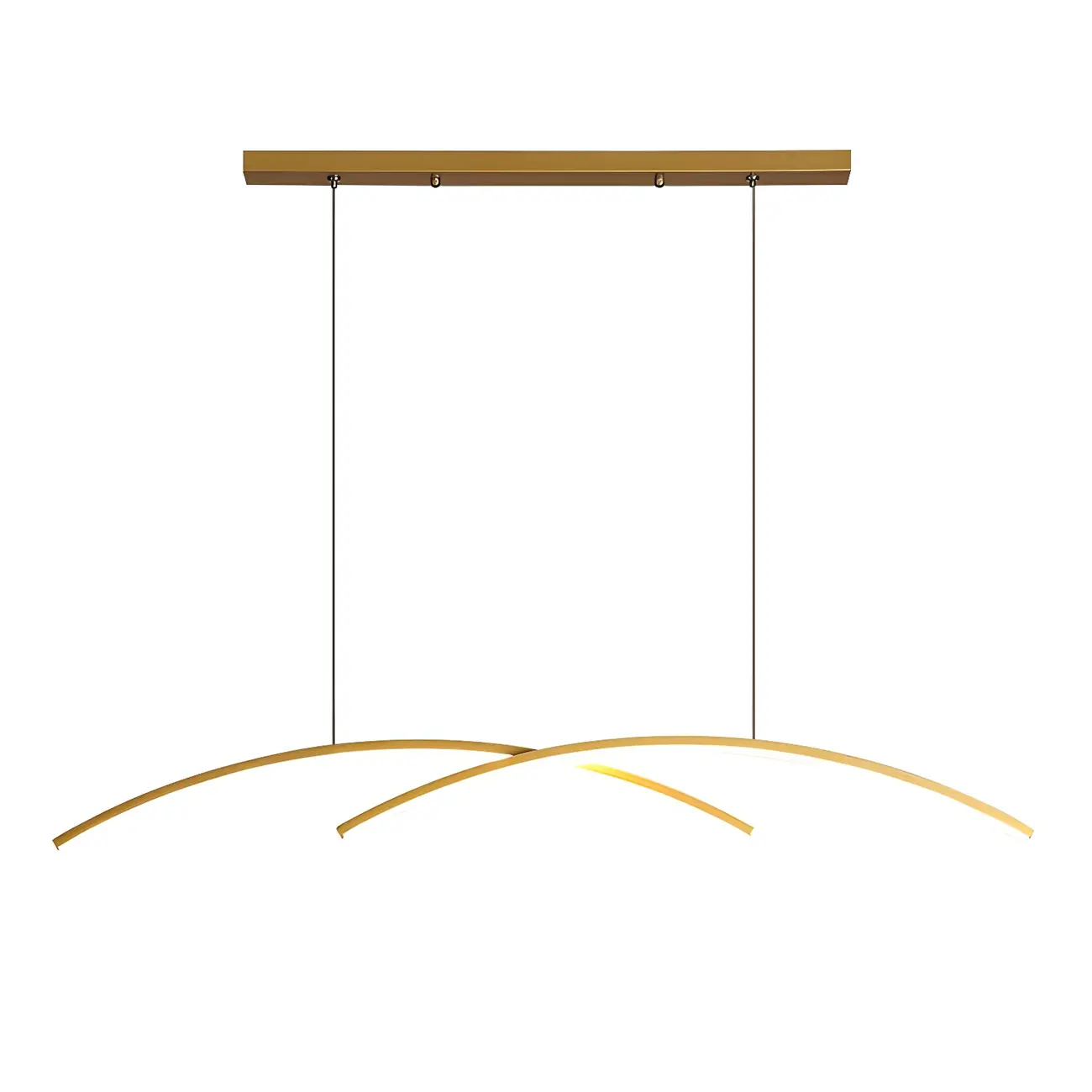 Simple Modern Black/Gold Linear Island Pendant Light Image - 10 | homeyfad