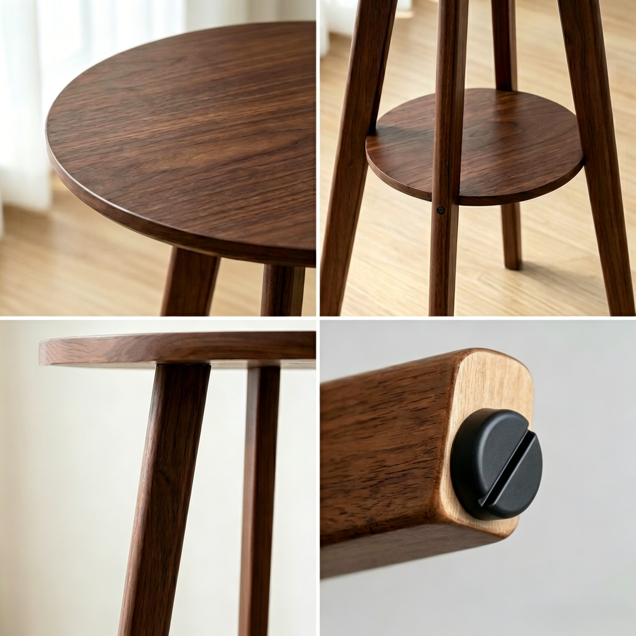 Scandinavian Brown Wooden Shelf Support Bar Tables | homeyfad
